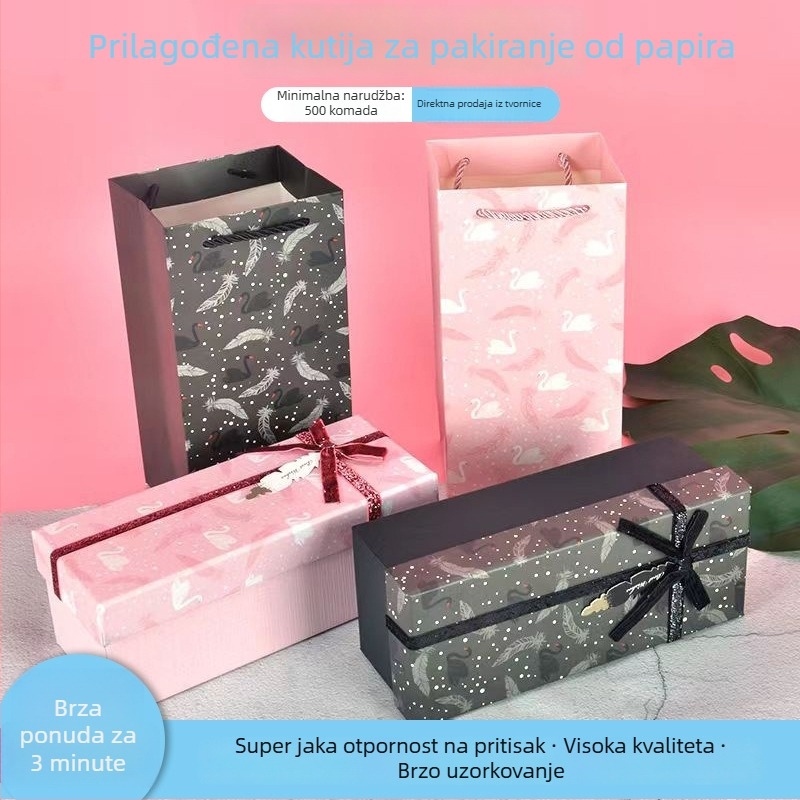 Prilagođene bijele kartonske kutije, kutije u obliku aviona s šarenim logotipom, svadbene darovne torbe, poklon pakiranje za odjeću