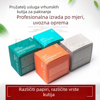 Kraft papir kutija s kolor tiskom, sklopiva kartonska kutija za kozmetiku, maske i pakiranje hrane