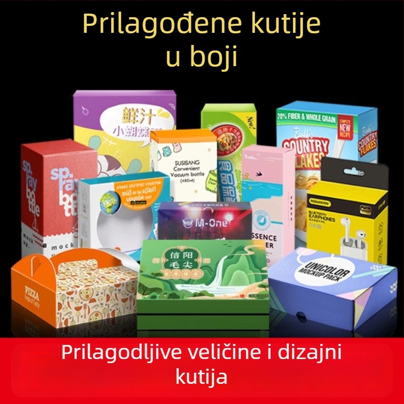 Prilagođene kutije za pakiranje od bijelog kartona, tiskanje u boji, misteriozne kutije, valovite kutije, kutija u obliku aviona