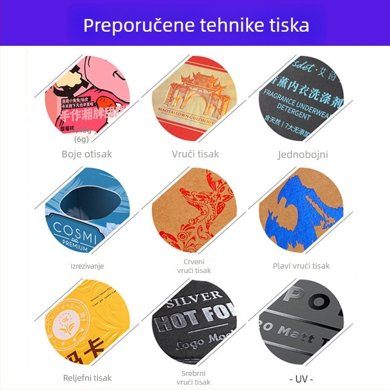 Prilagođene presavijene bijele kartonske kutije s tiskom u boji za lijekove, kozmetiku i hranu