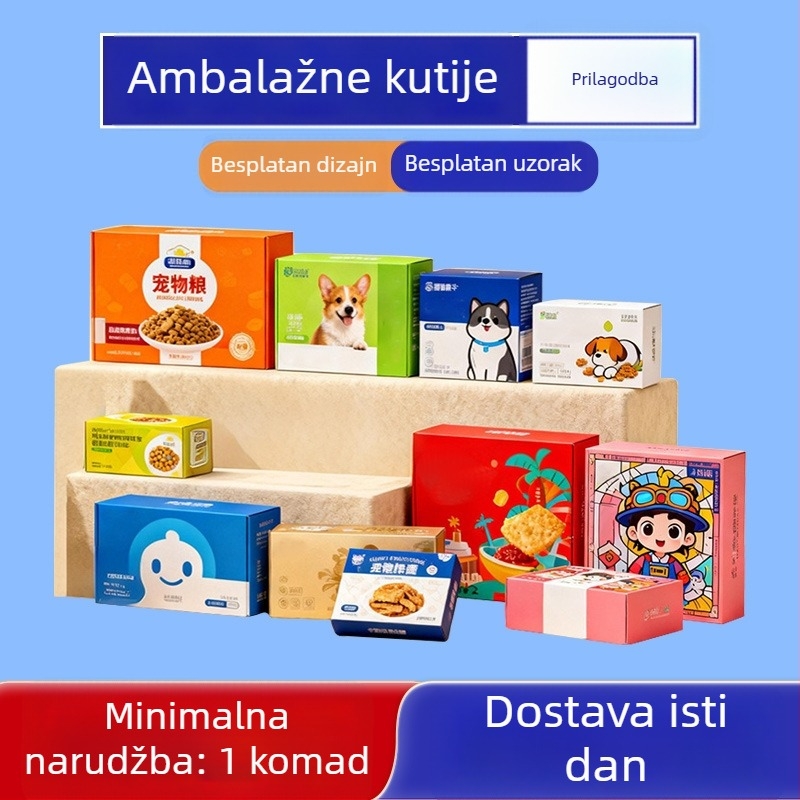 Prilagođene presavijene bijele kartonske kutije s tiskom u boji za lijekove, kozmetiku i hranu