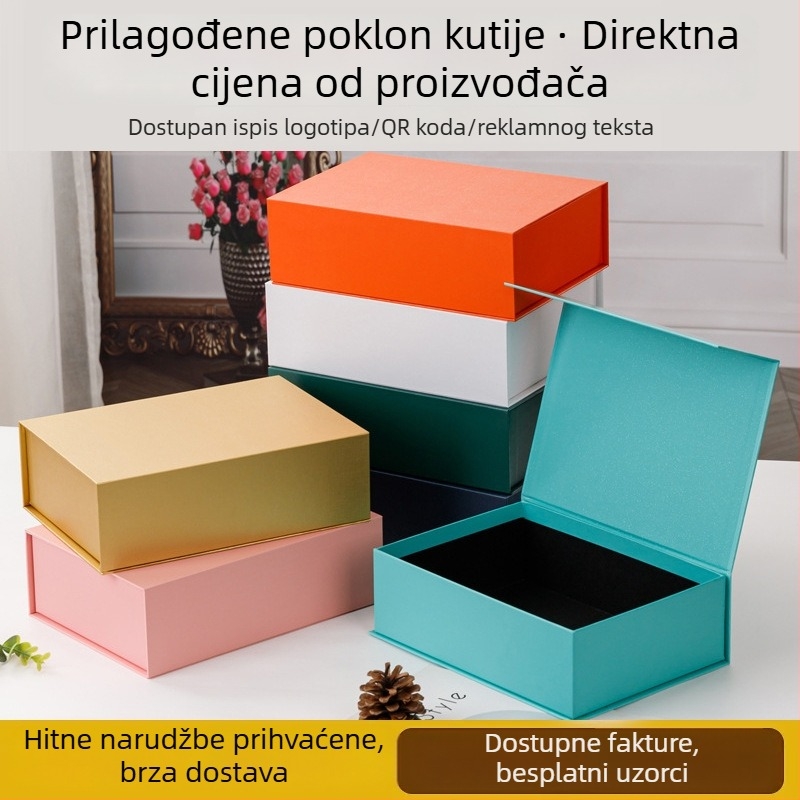 Prilagođene kutije za darove od čvrstog valovitog kartona, papirnate kutije za pakiranje voća i morskih plodova