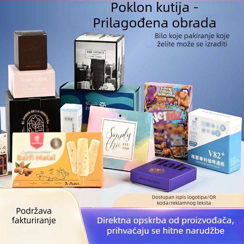 Prilagođene kutije za darove od čvrstog valovitog kartona, papirnate kutije za pakiranje voća i morskih plodova