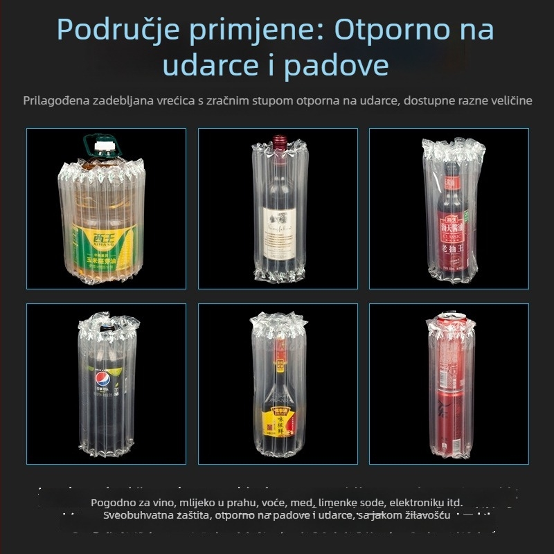 Naduvna vrećica sa stupovima zraka za krhke predmete, zaštitno pakiranje, prilagodljivo