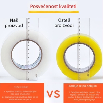 Prozirna pakirajuća traka, veliki kotur za brtvljenje kutija, logistika
