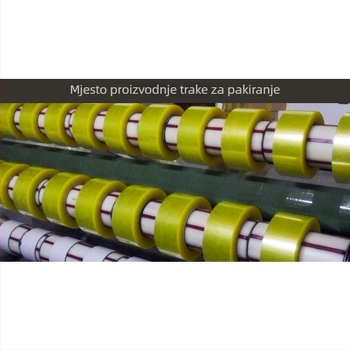 Paketna traka za siguranje paketa, vodootporna BOPP traka, prozirno bež boje, duljina 130 m, širina 45–55 mm