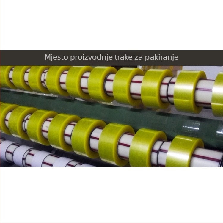 Paketna traka za siguranje paketa, vodootporna BOPP traka, prozirno bež boje, duljina 130 m, širina 45–55 mm
