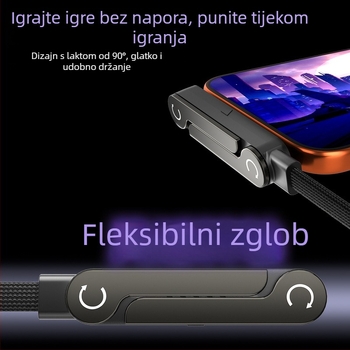 240W višenamjenski kabel za podatke s držačem za telefon, brzo punjenje, kompatibilan s iPhone 15/17, pametnim telefonima i tabletima