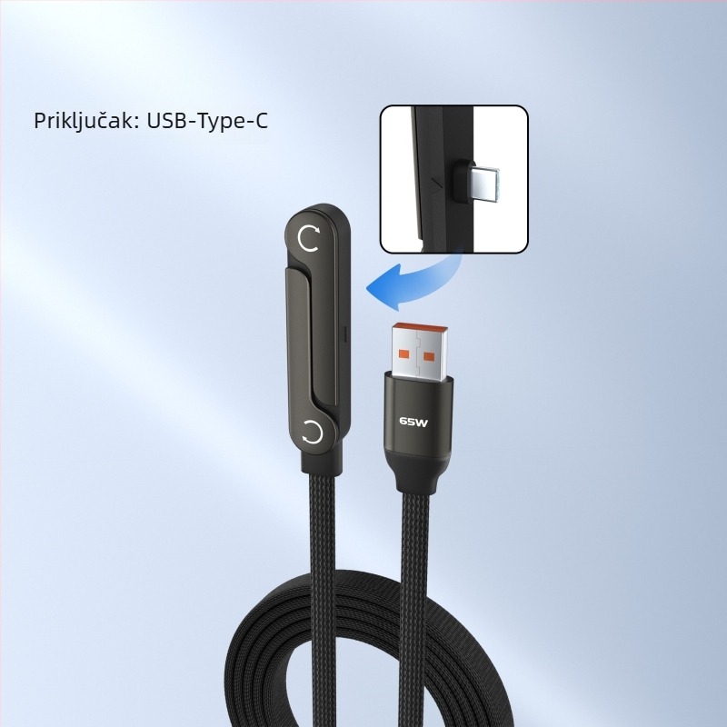 240W višenamjenski kabel za podatke s držačem za telefon, brzo punjenje, kompatibilan s iPhone 15/17, pametnim telefonima i tabletima