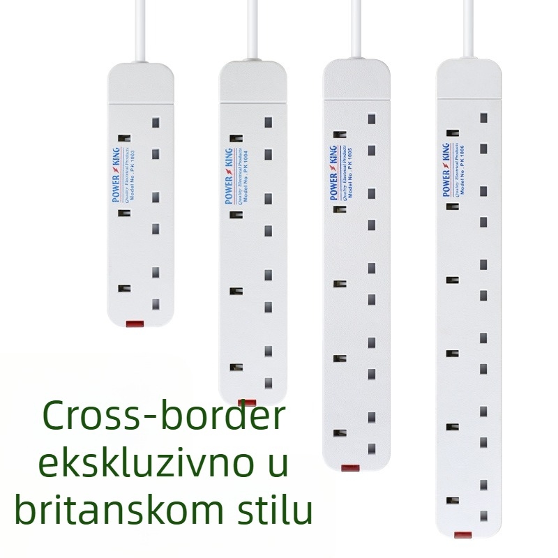 Produžni kabel s britanskim standardom utičnica i prekidačem