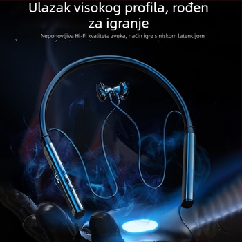Bluetooth slušalice oko vrata, duga baterija, mala latencija, univerzalna kompatibilnost, slot za karticu