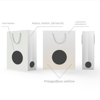 Torbe za poklone s mogućnošću prilagodbe logotipa, torbe za nakit i odjeću, torbe za hranu, prijenosne kutije od kraft papira
