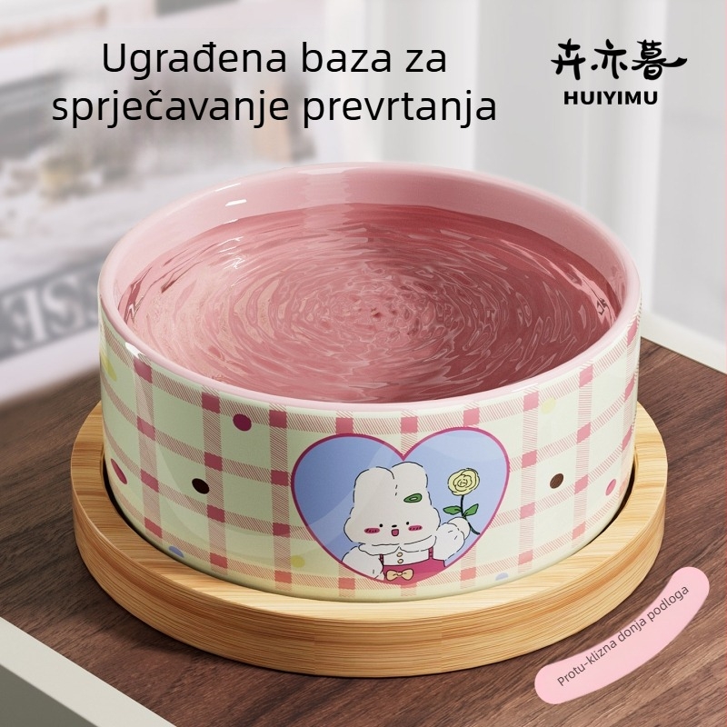 Miska za vodu za mačke i pse, keramička, velika kapaciteta, široko otvorena, protiv prosipanja, za kućne ljubimce