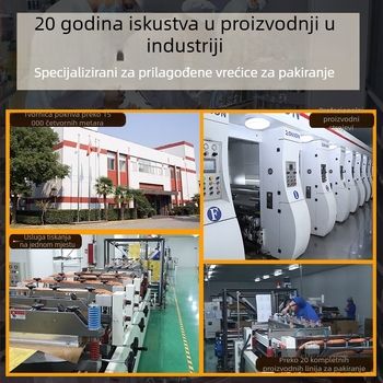 Prilagođena torbica od kraft papira sa ZIP zatvaračem, prozirnim prozorom od aluminijske folije, samostojeća vrećica za slatkiše