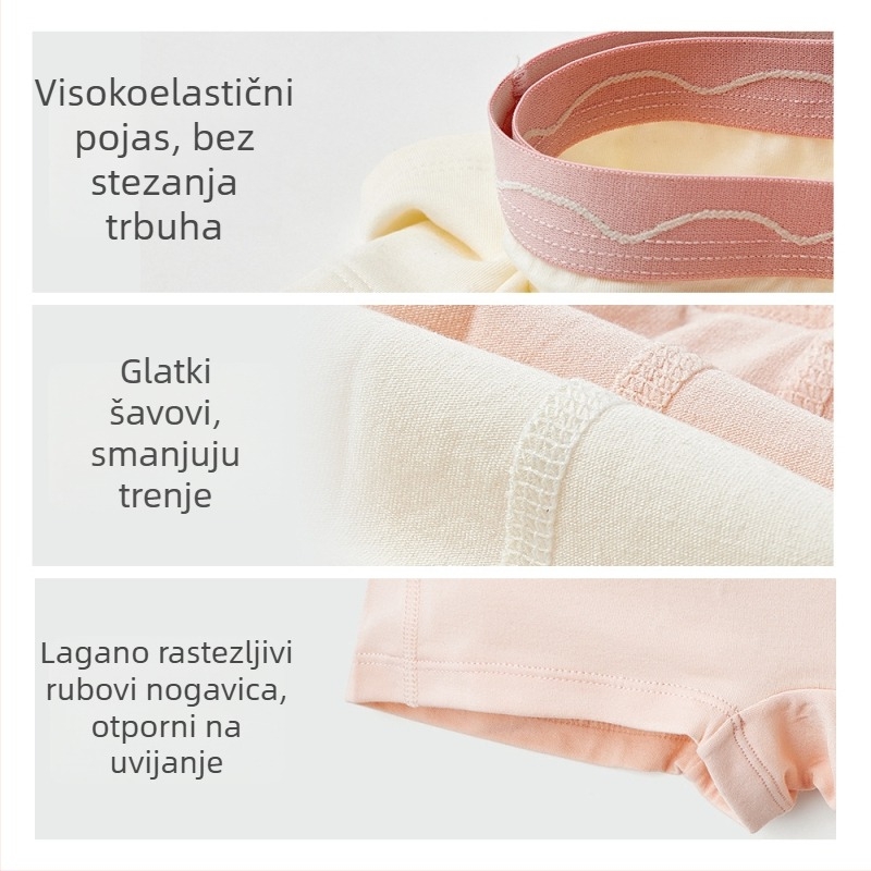 Djevojačke gaćice od modalnog materijala, tanke boxerice za djecu