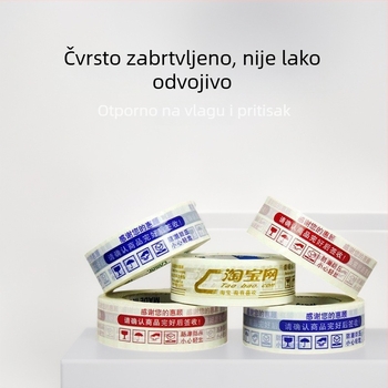 Prozirna traka za pakiranje BOPP, 40 mm, širina 45/48/55 mm, dužina 50/100 m, ljepilo na bazi vode, mogućnost prilagodbe