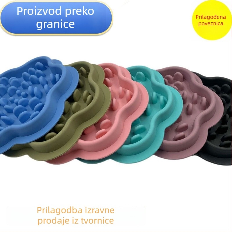 Silikonska posuda za sporo hranjenje kućnim ljubimcima s protukliznom podlogom