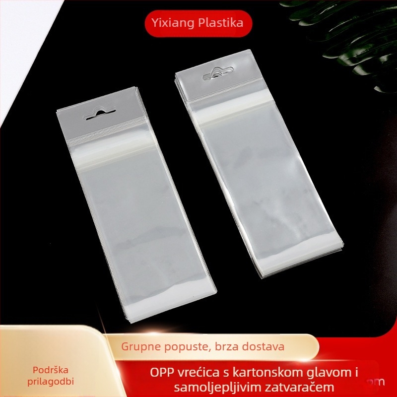 OPP prozirna samouzatvarajuća vrećica s karticom za pakiranje nakita