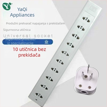 PDU s 10 utičnicama za ormar, dvopinskim utičnicama, industrijsko testiranje linije, za optični modem i usmjerivač