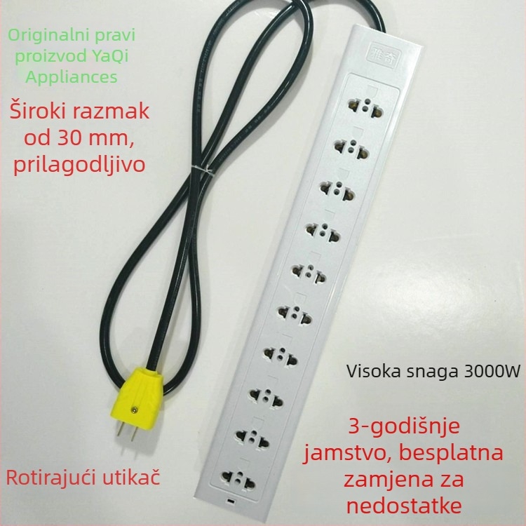 PDU s 10 utičnicama za ormar, dvopinskim utičnicama, industrijsko testiranje linije, za optični modem i usmjerivač