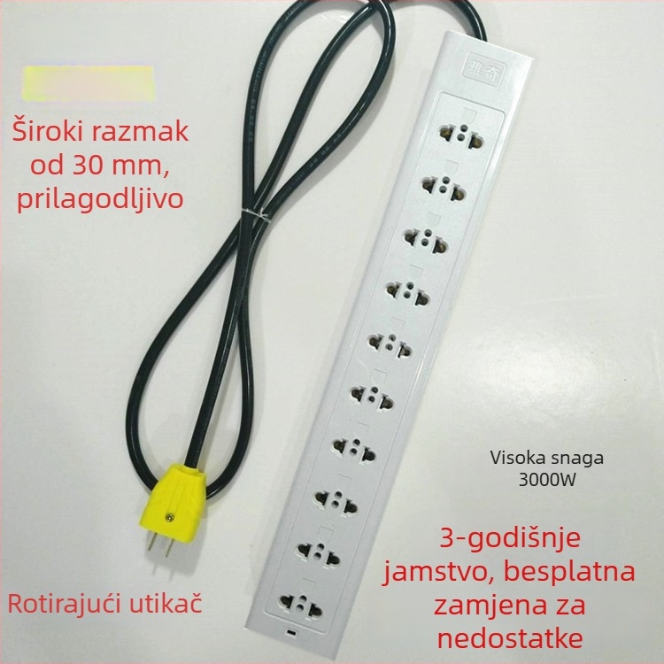 PDU s 10 utičnicama za ormar, dvopinskim utičnicama, industrijsko testiranje linije, za optični modem i usmjerivač