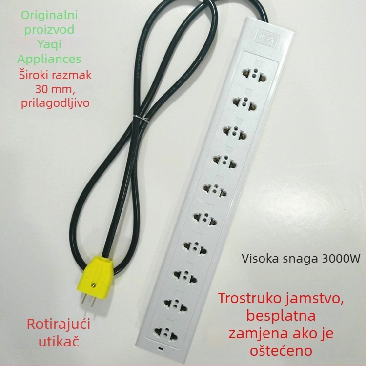 PDU s 10 utičnicama za ormar, dvopinskim utičnicama, industrijsko testiranje linije, za optični modem i usmjerivač