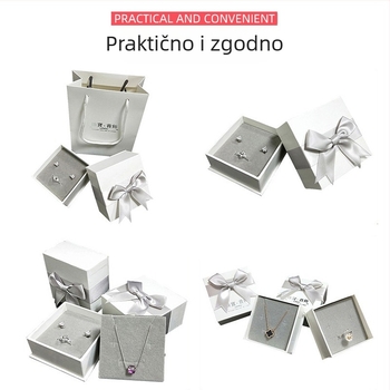 Elegantna kutija za nakit s izvučnim pretincem za ogrlice, naušnice i narukvice – prilagodljiva