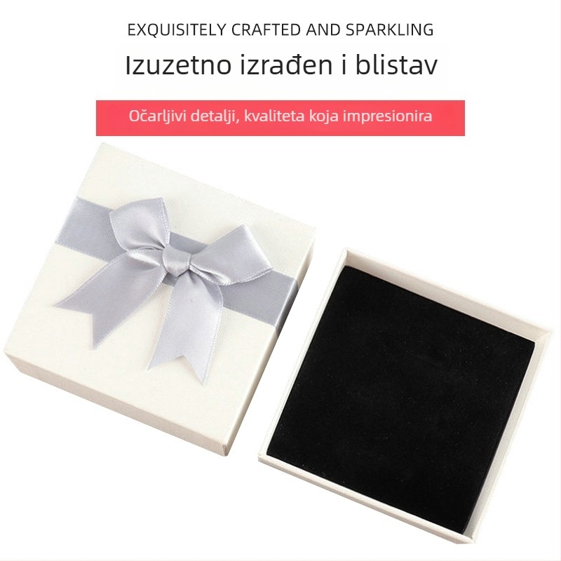 Elegantna kutija za nakit s izvučnim pretincem za ogrlice, naušnice i narukvice – prilagodljiva