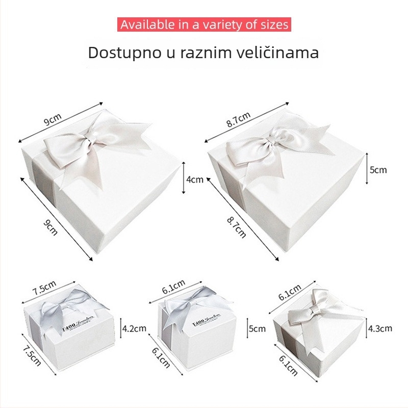 Elegantna kutija za nakit s izvučnim pretincem za ogrlice, naušnice i narukvice – prilagodljiva