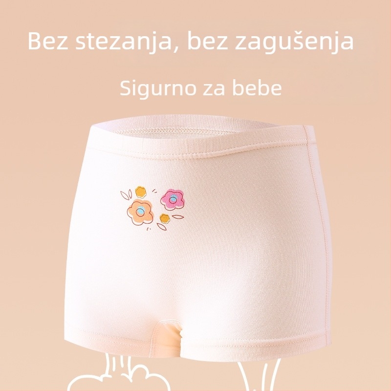 Dječje pamukaste gaćice za djevojčice - mekane i udobne, s karikaturnim uzorkom, antibakterijske, nježne prema koži