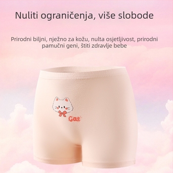 Set od 4 pamukastih bokserica za djevojčice, srednji pojas, uzrast 3–8 godina