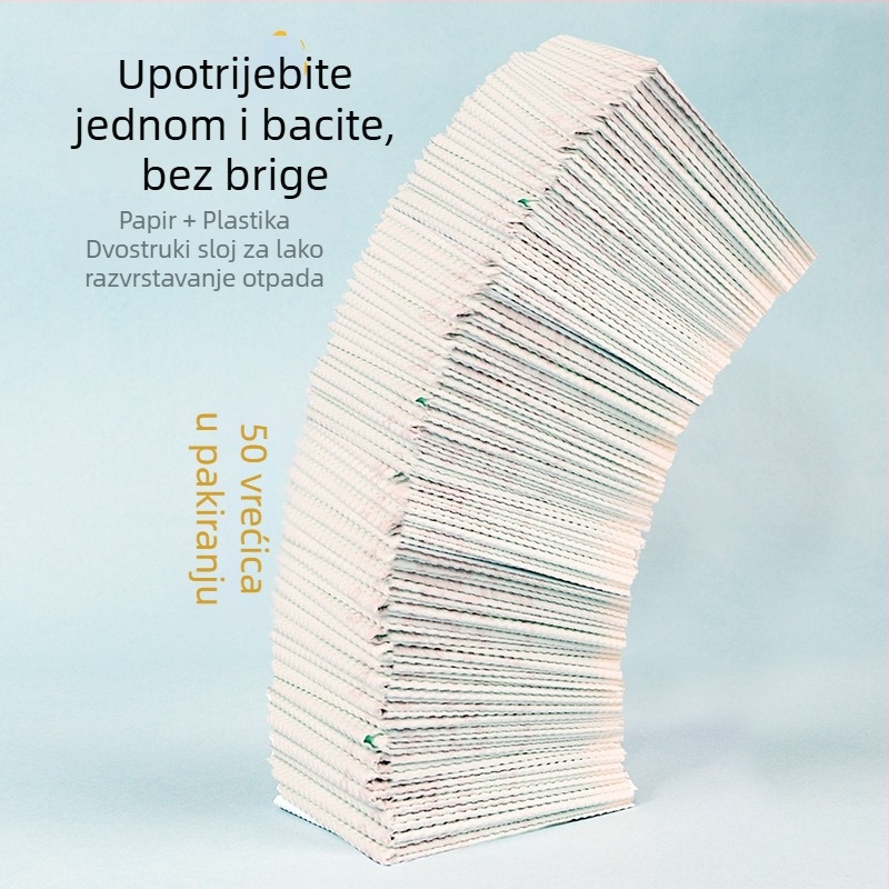 Biodegradabilne jednokratne vrećice za pseće izmet za šetnju