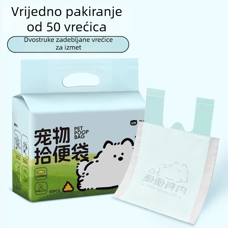 Biodegradabilne jednokratne vrećice za pseće izmet za šetnju