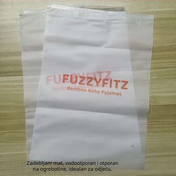 CPE matirane vrećice sa zatvaračem za odjeću, jednobojno sitotiskano logo, minimalna narudžba 50 komada, prilagodba u malim serijama