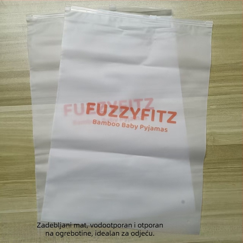 CPE matirane vrećice sa zatvaračem za odjeću, jednobojno sitotiskano logo, minimalna narudžba 50 komada, prilagodba u malim serijama