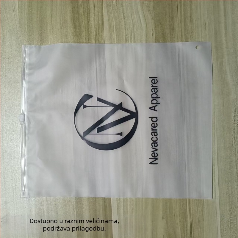 CPE matirane vrećice sa zatvaračem za odjeću, jednobojno sitotiskano logo, minimalna narudžba 50 komada, prilagodba u malim serijama