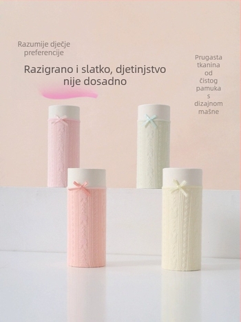Dječje pamučne gaćice za djevojčice, prozračne, s motivom zeca, u makaron bojama, bez šavova, Klasa A