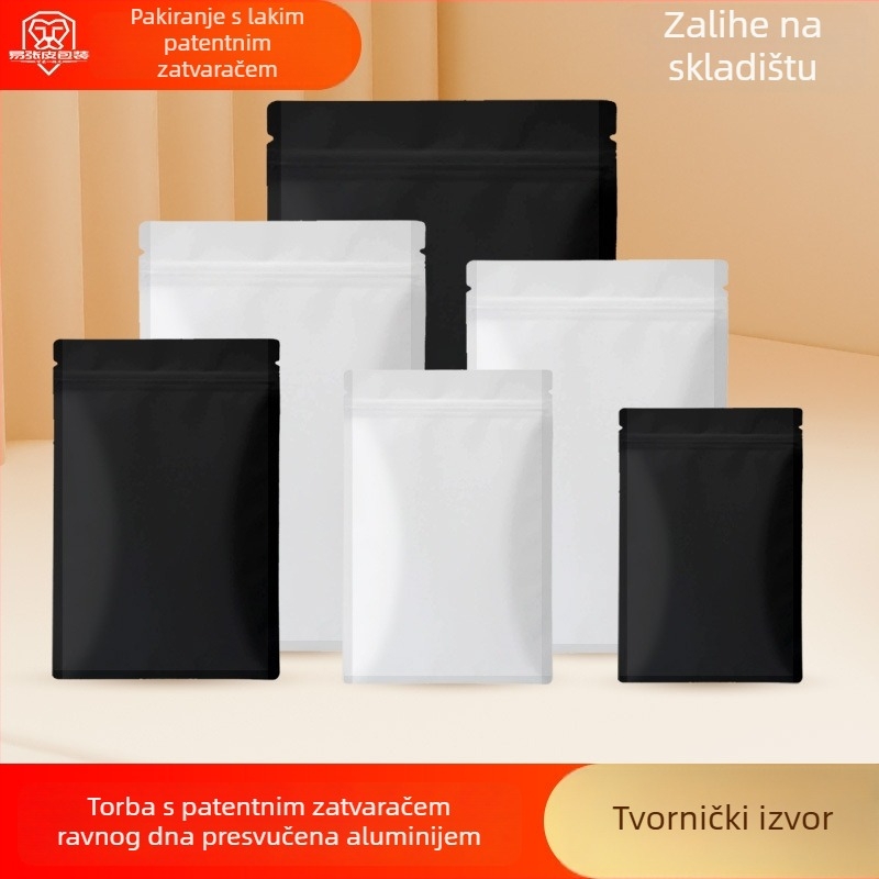 Lako otvarajuće matirane aluminijske vrećice s ravnim dnom, deblje, višebojne, samozapečive, za pakiranje čaja u prahu i nakita