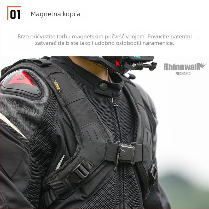 Rhinowalk Torbica za kacigu za motocikl, vodootporan ruksak za opremu