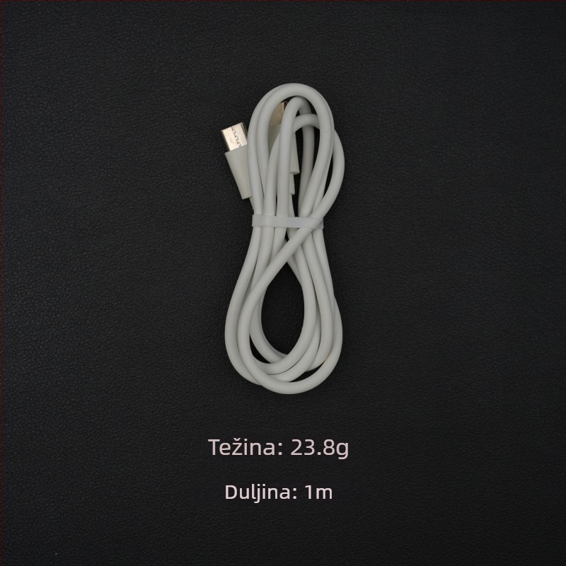 100W Type-C Brza punjačka glava za Huawei s kabelom 1–2 m, bijela silikonska konstrukcija
