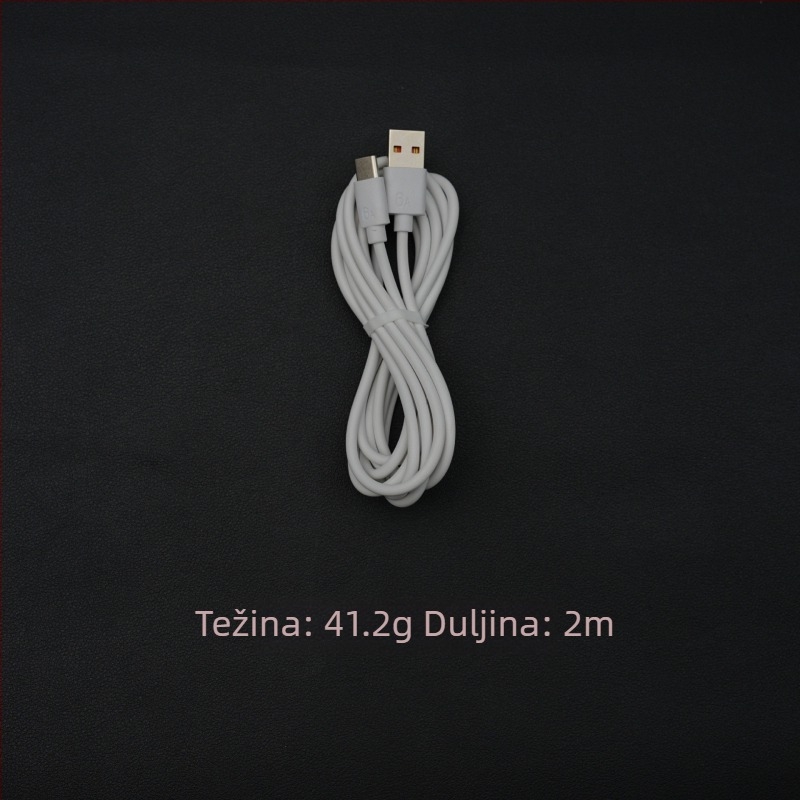 100W Type-C Brza punjačka glava za Huawei s kabelom 1–2 m, bijela silikonska konstrukcija