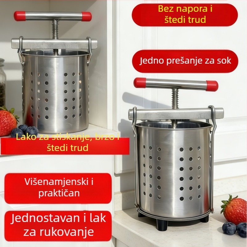 Ručni ručni ekstraktor soka od nehrđajućeg čelika, mali ručni ekstraktor soka, presa za nadjev knedli