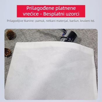 Prilagođena vrećica od netkanog materijala s vezicama za pohranu slavina i sanitarnih artikala