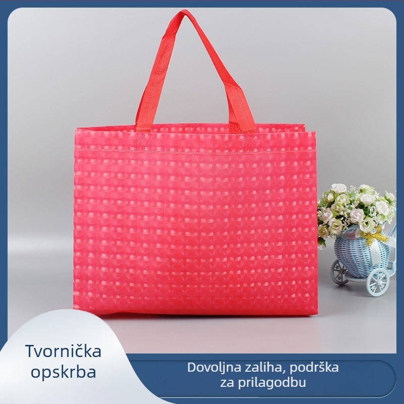 Torba za darove od netkanog materijala s logotipom, toplinskim pritiskanjem i laminiranim bojama ispisa