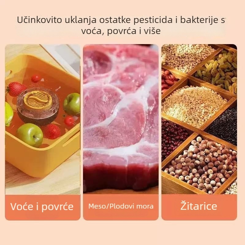 Mašina za čišćenje voća i povrća s turbinskim pročišćivačem za uklanjanje ostataka pesticida, prijenosna bežična automatska pranje