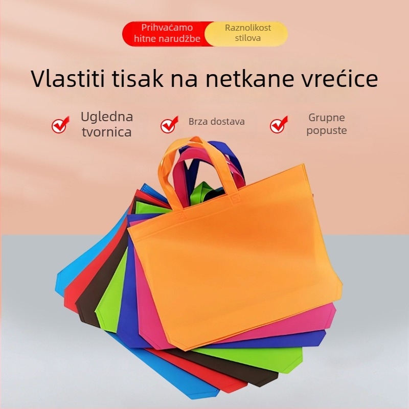 Prilagođene torbe od netkanog materijala za reklamne i promocijske svrhe; tote torbe, Oxford tkanina, otisak dizajna