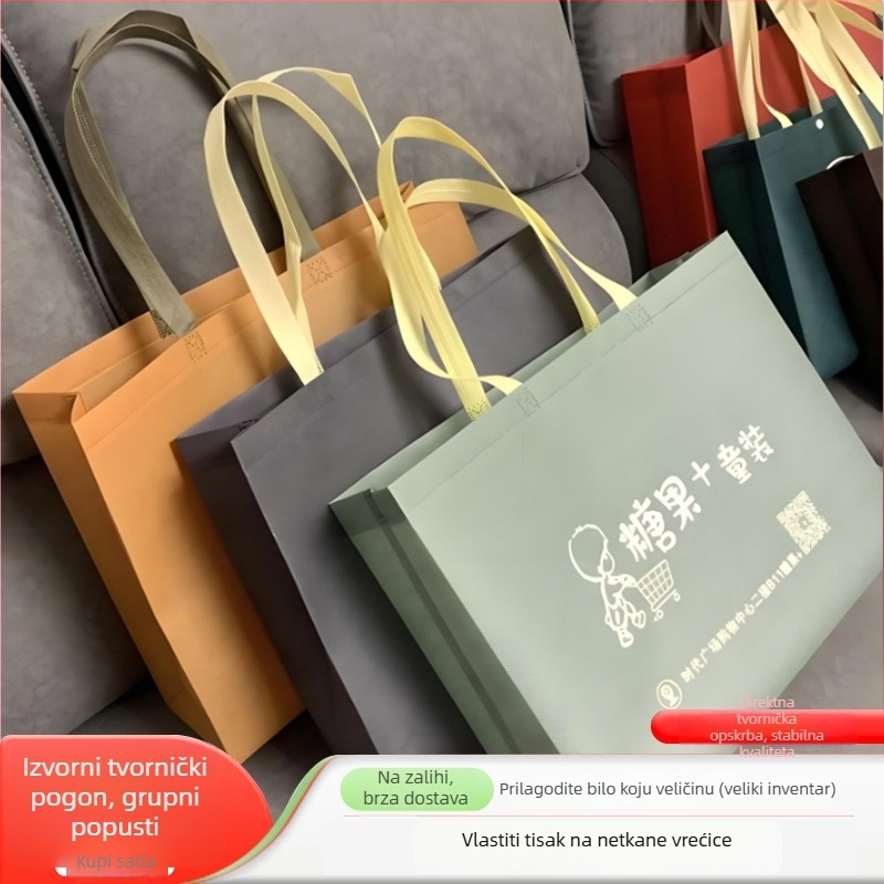Prilagođene torbe od netkanog materijala za reklamne i promocijske svrhe; tote torbe, Oxford tkanina, otisak dizajna