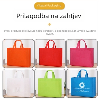 Personalizirana torba od netkanog materijala s logom, ekološka darovna torba, laminirana ambalaža