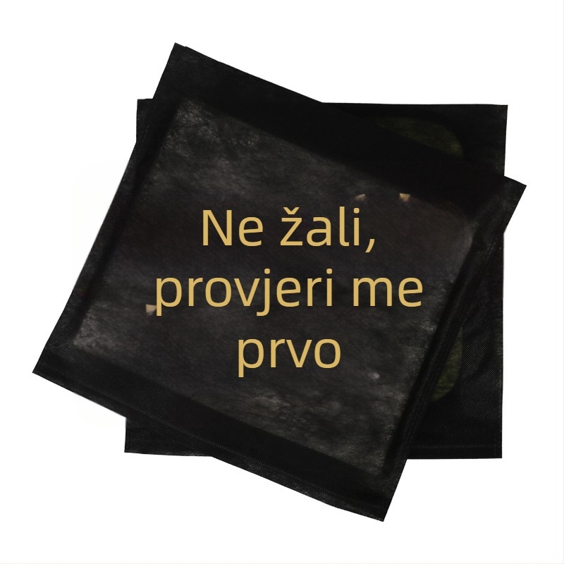Crna torba od netkanog materijala za navlake za obuću – vodootporna i prašinu štiti, za pohranu i organizaciju, plitak otvor, ekološki prihvatljiva.