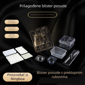 PVC blister kutija za kartice – prozirna PET sklopiva kutija za hranu i slastice, prilagodljivo